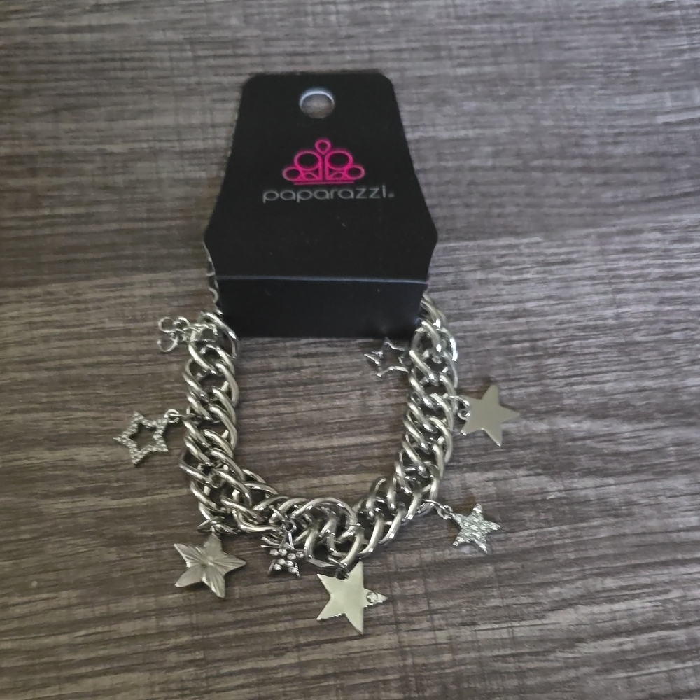Paparazzi Silver Starry Charm Bracelet